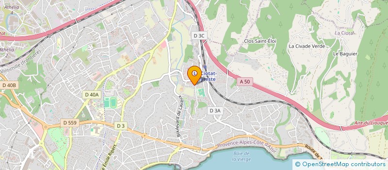 localisation de l'entreprise MOTO SUD ORGANISATION à LA CIOTAT