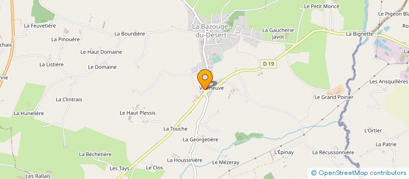 localisation de l'entreprise MOTOCULTURE BAZOUGEAISE SARL  LA BAZOUGE-DU-DESERT