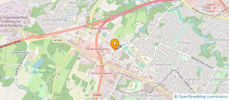 localisation de l'entreprise MOTOREP à ORVAULT