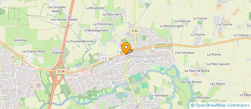 localisation de l'entreprise MOTORING  NOYAL-CHATILLON-SUR-SEICHE