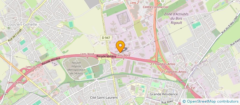 localisation de l'entreprise MOTORS'62  LENS