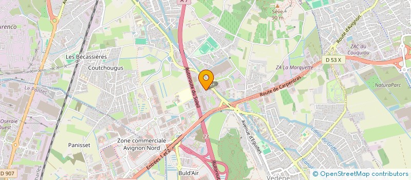 localisation de l'entreprise MOTOS CROSS ET ROUTE SAS  SORGUES