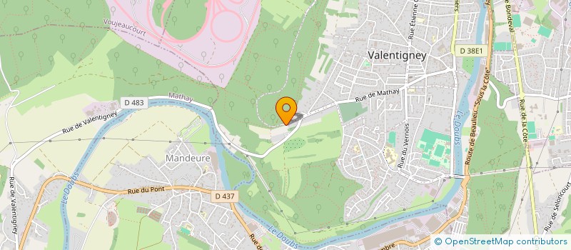 localisation de l'entreprise MOTOS DISTRIBUTION FRANCE MDF  VALENTIGNEY