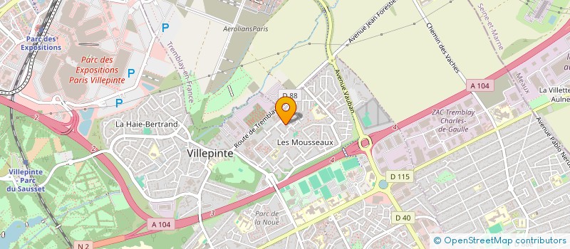 localisation de l'entreprise MOTS-ARTS à VILLEPINTE