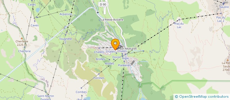 localisation de l'entreprise MOTT'SKI  LES ALLUES