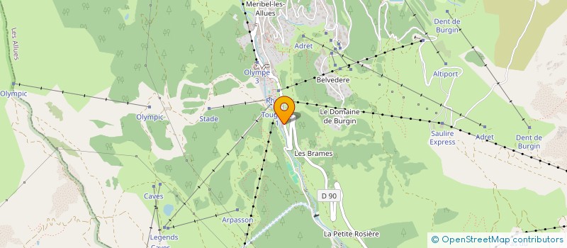localisation de l'entreprise MOTTARET SKI EVASION à LES ALLUES