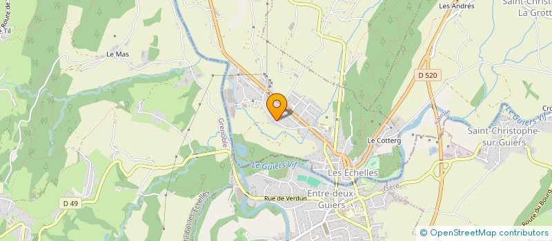 localisation de l'entreprise MOTTIER à LES ECHELLES