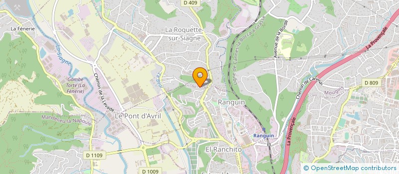 localisation de l'entreprise MOUGINS ELECTRICITE à LA ROQUETTE-SUR-SIAGNE