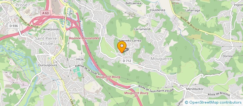 localisation de l'entreprise MOUGUERRE.ANGLET.CAME.  MOUGUERRE