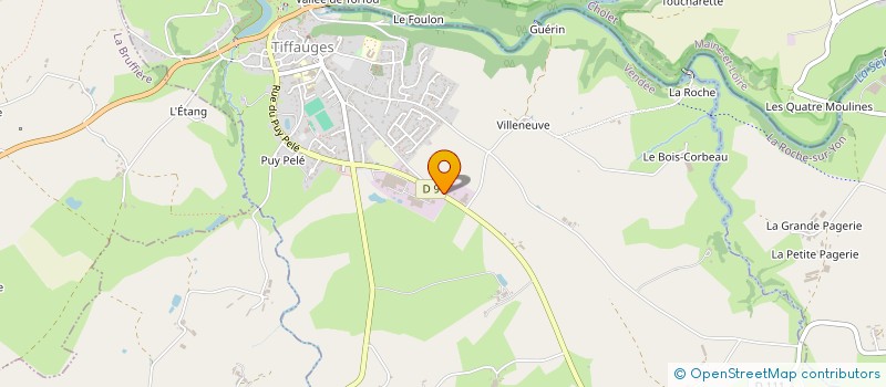 localisation de l'entreprise MOUILLE T.P  TIFFAUGES