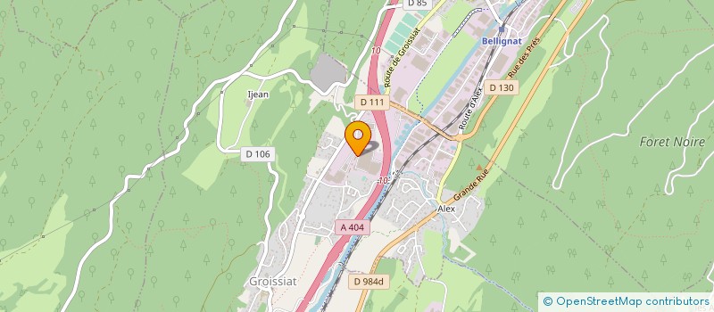 localisation de l'entreprise MOULAGES INDUSTRIELS DU HAUT BUGEY à GROISSIAT