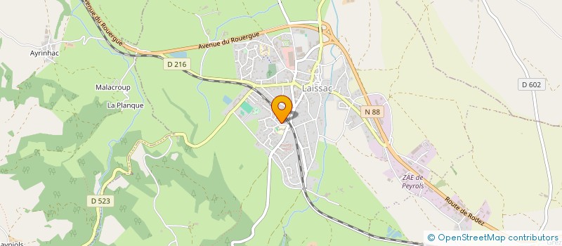 localisation de l'entreprise MOULIN  LAISSAC-SEVERAC L'EGLISE