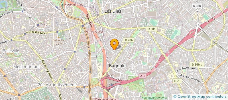 localisation de l'entreprise MOULIN A VENT à BAGNOLET