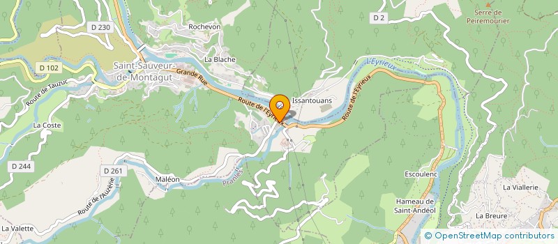 localisation de l'entreprise MOULIN AUNAVE TP  SAINT-SAUVEUR-DE-MONTAGUT