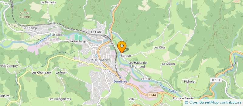 localisation de l'entreprise MOULIN DE BERAUD  DUNIERES