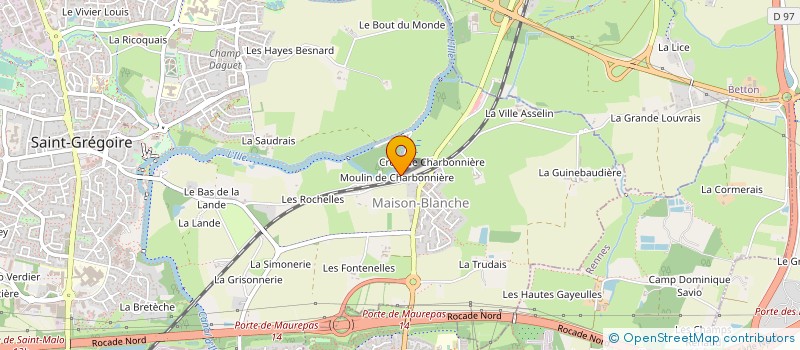 localisation de l'entreprise MOULIN DE CHARBONNIERE à SAINT-GREGOIRE