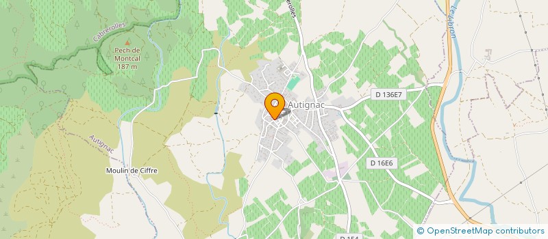 localisation de l'entreprise MOULIN DE CIFFRE  AUTIGNAC