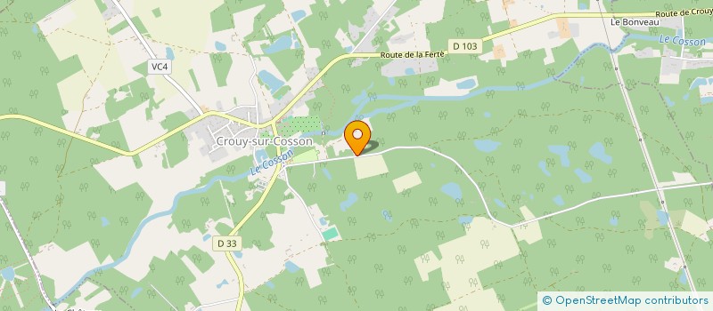 localisation de l'entreprise MOULIN DE CROUY  CROUY-SUR-COSSON