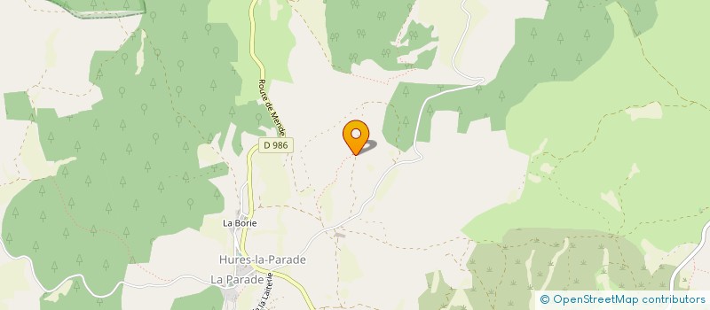 localisation de l'entreprise MOULIN DE LA BORIE  HURES-LA-PARADE