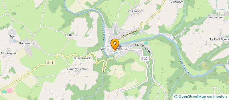 localisation de l'entreprise MOULIN DE LA CELLE à LA CELLE-DUNOISE