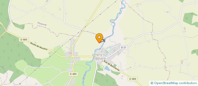 localisation de l'entreprise MOULIN DE LA CHAUME  JALIGNY-SUR-BESBRE