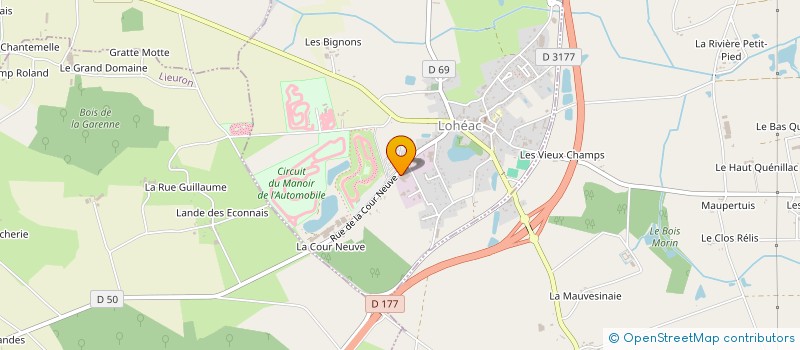 localisation de l'entreprise MOULIN DE LA COURBE  LOHEAC