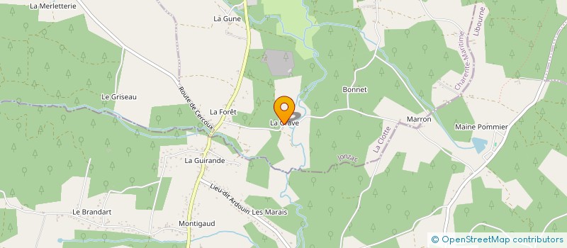 localisation de l'entreprise MOULIN DE LA GRAVE  LA CLOTTE