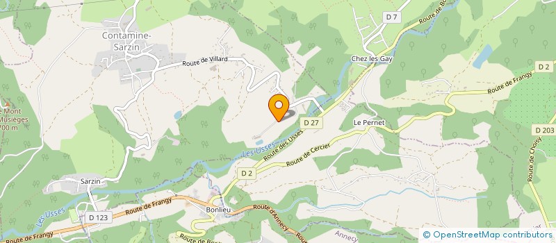localisation de l'entreprise MOULIN DE LA GRAVELIERE  CONTAMINE-SARZIN