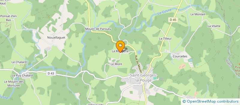 localisation de l'entreprise MOULIN DE LA ROUGERIE à SAINT-GEORGES-LA-POUGE