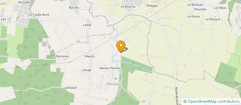 localisation de l'entreprise MOULIN DE MAUCO  BIEUJAC