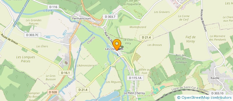 localisation de l'entreprise MOULIN DES OSMEAUX à CHERISY