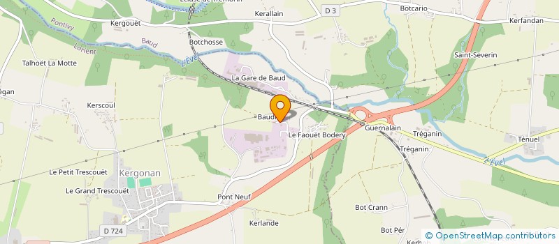 localisation de l'entreprise MOULIN DU BAUDRY  LANGUIDIC