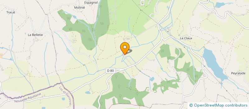 localisation de l'entreprise MOULIN DU FAURE 1771  ROQUECOR