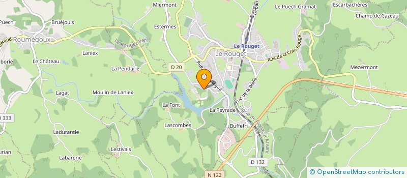 localisation de l'entreprise MOULIN DU TEIL à LE ROUGET-PERS
