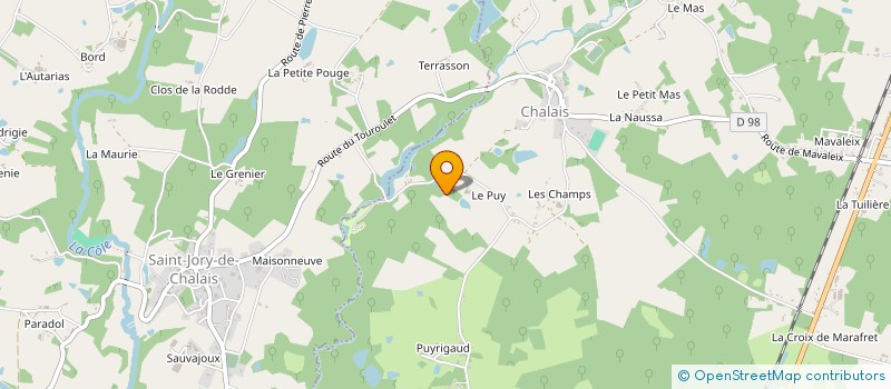 localisation de l'entreprise MOULIN DU TOUROULET  CHALAIS