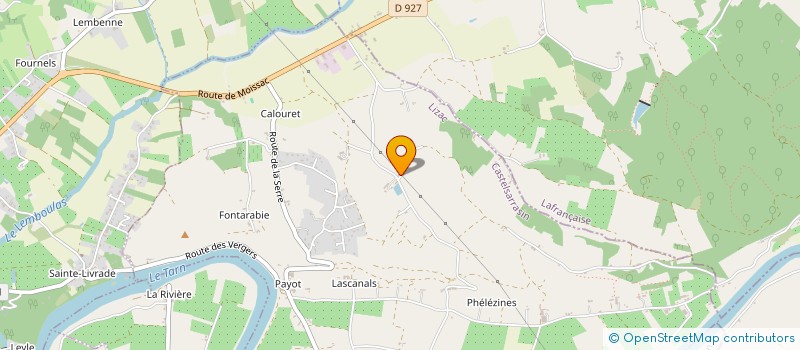 localisation de l'entreprise MOULIN JAUNE  LIZAC