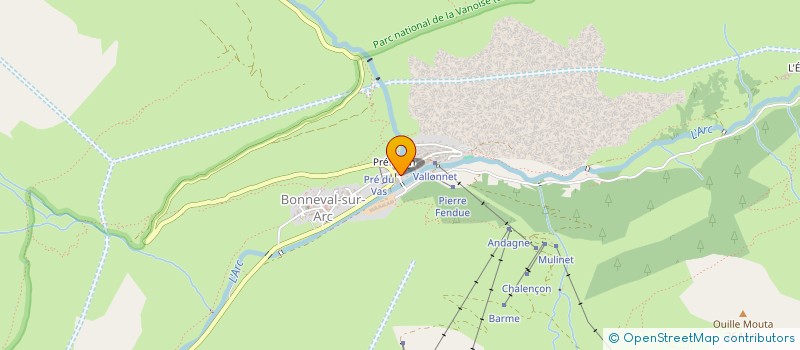 localisation de l'entreprise MOULIN SPORTS  BONNEVAL-SUR-ARC