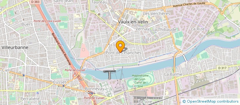 localisation de l'entreprise MOULINAGE DE LA DROME à VAULX-EN-VELIN