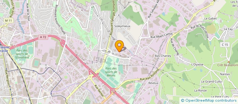 localisation de l'entreprise MOULINAGE DE MEONS à SAINT-ETIENNE