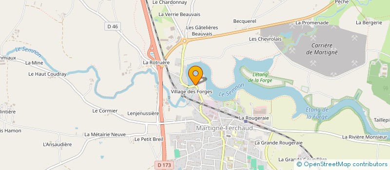 localisation de l'entreprise MOULINS BROCHET à MARTIGNE-FERCHAUD