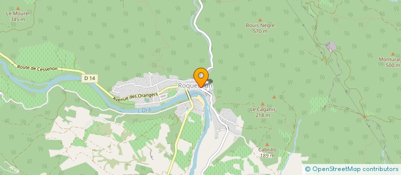 localisation de l'entreprise MOULINS D'OC ENERGIES RENOUVELABLES ET CITOYENNES  ROQUEBRUN