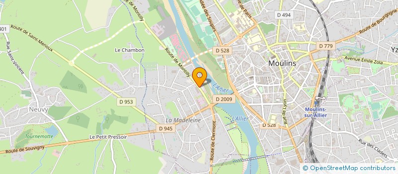 localisation de l'entreprise MOULINS DISTRIBUTION à MOULINS