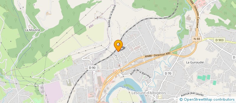 localisation de l'entreprise MOUMI GROUP  LESCURE-D'ALBIGEOIS