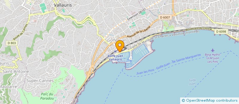 localisation de l'entreprise MOURGUES YACHTING SERVICES à VALLAURIS