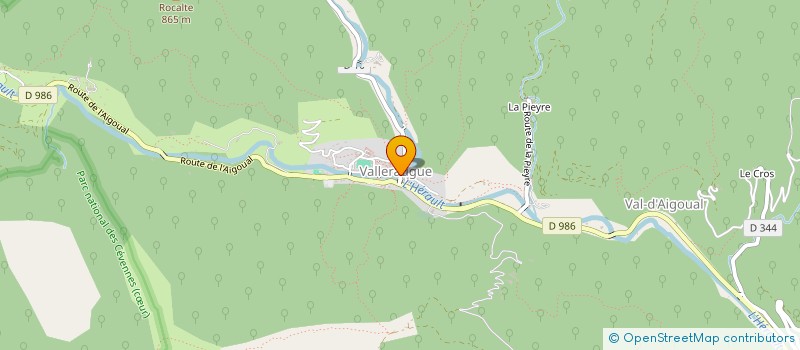 localisation de l'entreprise MOURIER FRERES à VAL-D'AIGOUAL