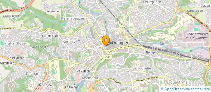 localisation de l'entreprise MOURLET MUSIQUE à QUIMPER