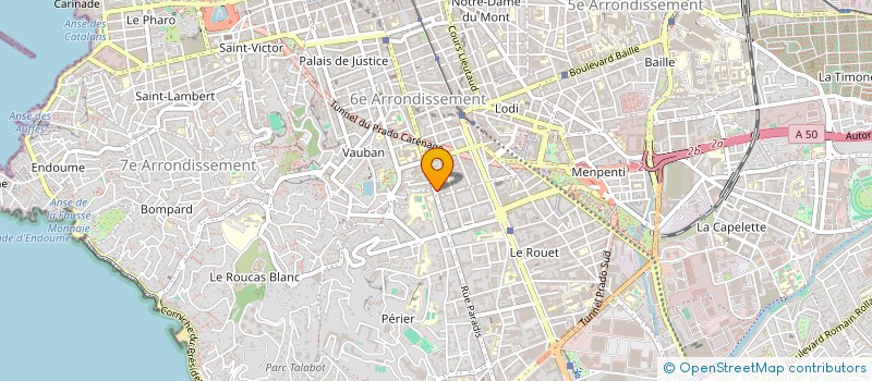localisation de l'entreprise MOURRE DE POUAR DU PHARO  MARSEILLE