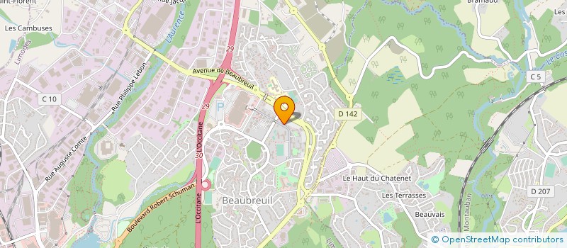 localisation de l'entreprise MOUSS à LIMOGES