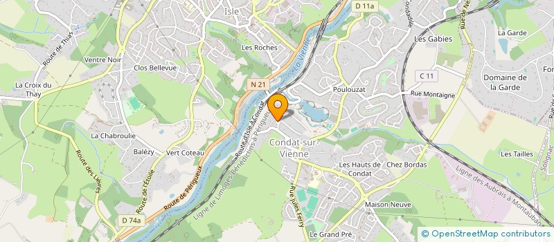 localisation de l'entreprise MOUSSE  CONDAT-SUR-VIENNE