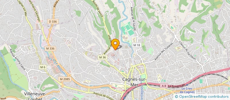 localisation de l'entreprise MOUSTIER DE LA FONTAINE à CAGNES-SUR-MER